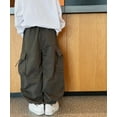 thumbnail image 4 of Cargo Pants Kids Loose Fit Baggy Cargo Pants High Elastic Waisted Green Cargo Pants with Pocket Girls Summer Clothes 11-12 Years, 4 of 8