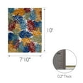 thumbnail image 5 of Leick Home Talipot Bright Palm 7'10" x 10' Multicolor Rectangle Indoor/Outdoor Area Rug, 5 of 13