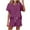 Purple, variant on vigerkar Two Piece Outfits for Women Lounge Sets Button Down Top and Shorts Set Sweatsuits with Pockets Blue, XL