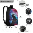 thumbnail image 3 of Jeiento Wolf Backpacks for Boys 10-12 Kids Backpack Elementary School Casual Daypack Travel Rucksack with Lunch Bag Pencil Case Bottle Sleeve Galaxy Sky Night, 3 of 7