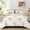 Brown, variant on 7-Piece King Size Reversible Floral Bedding Set, Green & Golden Botanical Leaves Microfiber All Season Bed Kit with Complete Sheets and Matching Pillow Covers