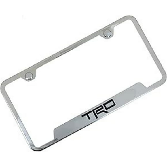 Au-Tomotive Gold, Inc. Officially Licensed Laser Etched Cut-Out License Frame for Toyota TRD (Mirrored)
