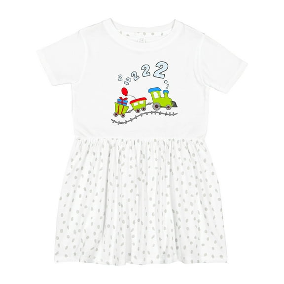 Inktastic Second Birthday Party Train Girls Toddler Dress