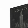 thumbnail image 2 of Luxe Metal Art 'Blueprint Map New York Chrysler Building Black' by Sue Schlabach, Metal Wall Art, 12"x16", 2 of 7