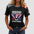 thumbnail image 2 of idosla 250 Anniversary USA Shirt Women 250Th Anniversary Tshirt 1776-2026 Patriotic Shirts American Flag Eagle Tops (Blue, 5XL), 2 of 6