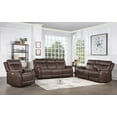 thumbnail image 2 of Steve Silver Valencia Leatherette Dual Power Reclining Chair with USB, Walnut, 2 of 6