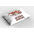 thumbnail image 2 of Ambesonne Hope Pillow Sham 2 Pack, Sketch Hands and Crane, 30"x20", Pale Orange Brown White, 2 of 3