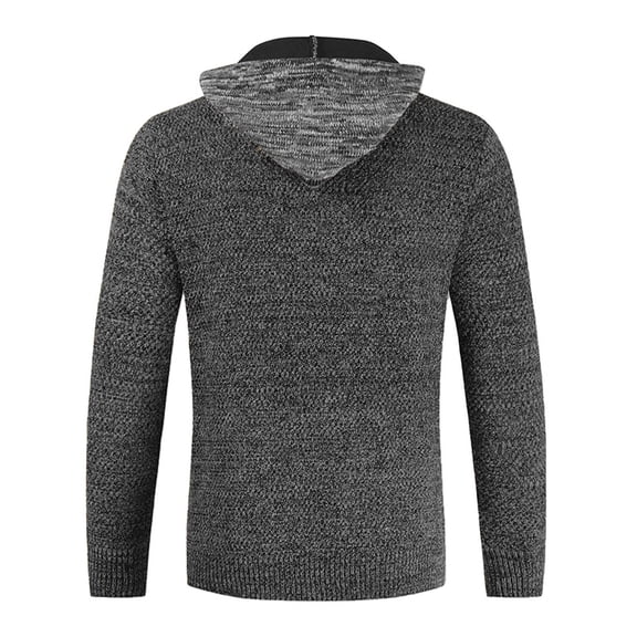 Vedolay Sweaters for Men Long Sleeve Knit Sweater Warm Pullover Sweater Grey,L