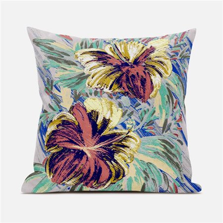 

Amrita Sen Designs CAPL794FSDS-BL-16x16 16 x 16 in. Hawaii Floral Duo Suede Blown & Closed Pillow - White Grey & Green