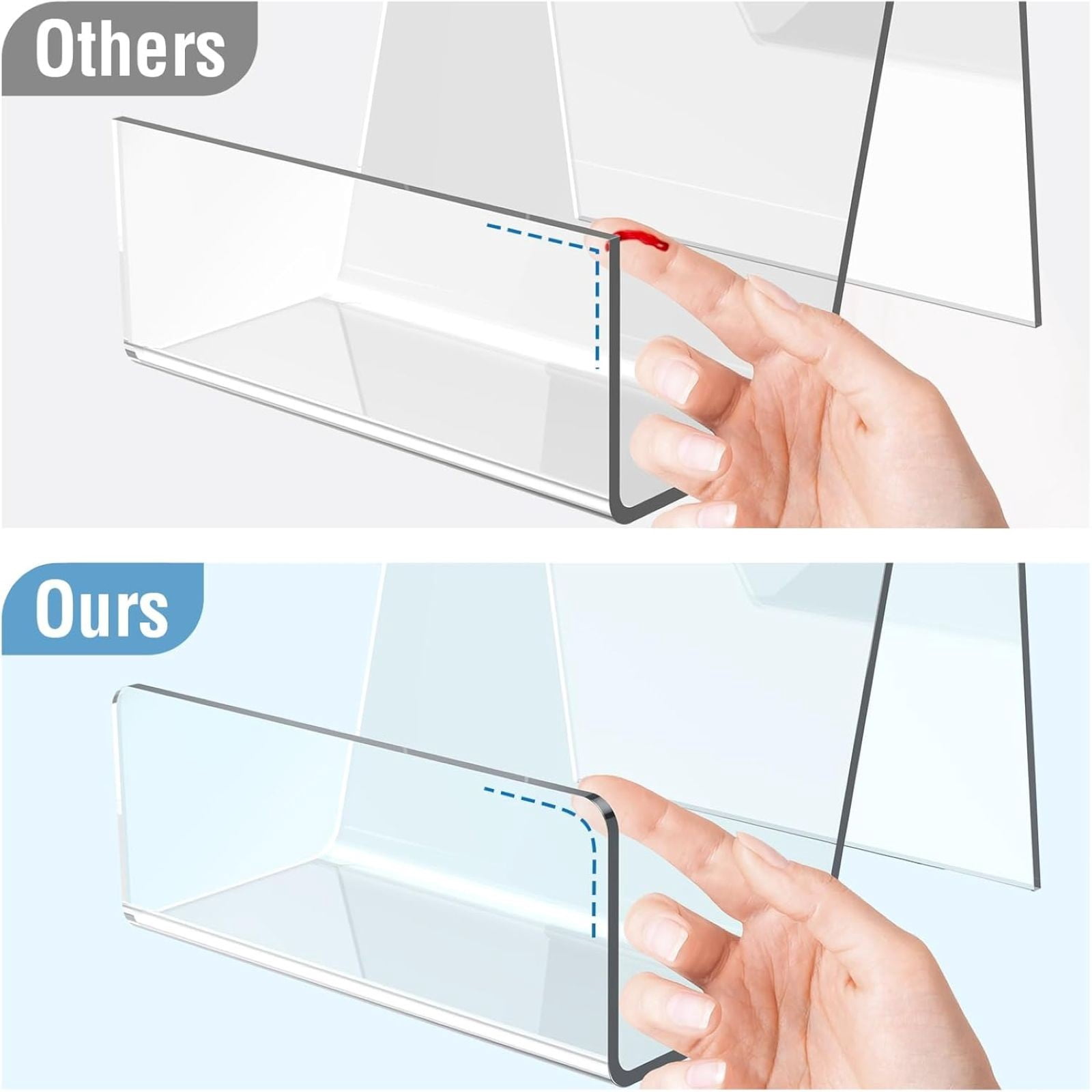 Support Présentation Acrylique Transparent - Pour Photos, Cartes, Livres, Tablette, Inclinaison Réglable