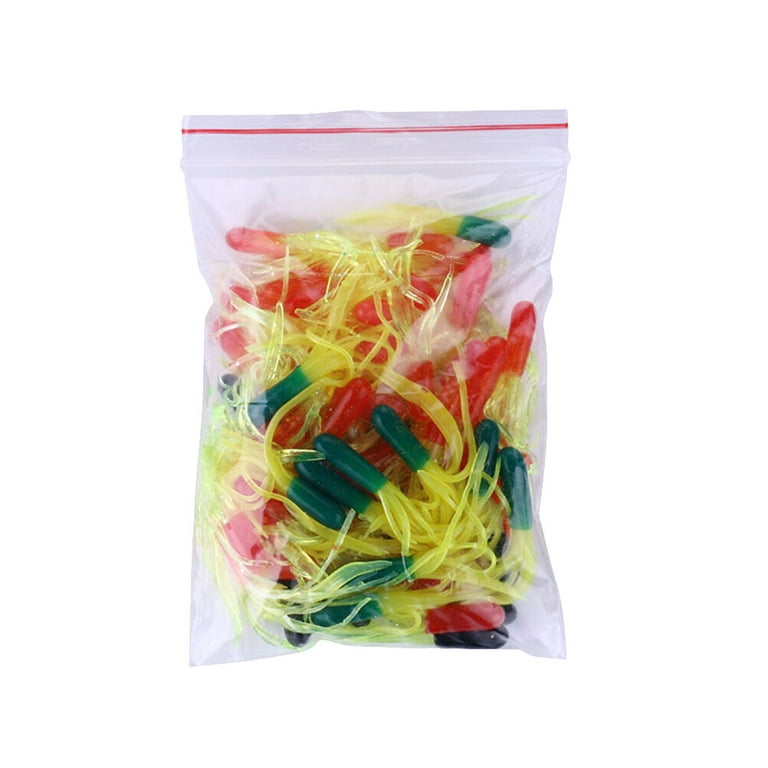 50g/Pack Hollow Tube Insect Road Baits Simulation Octopus Vivid