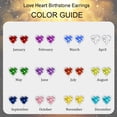 thumbnail image 4 of APSVO 18K White Gold Plated Love Heart Stud Earrings for Women with S925 Silver Post October Birthstone Earrings with Pink Tourmaline Birthday Christmas Jewelry Gifts Teen Girls Stocking Stuffers Kid, 4 of 8