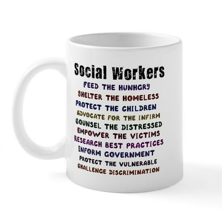 

CafePress - Social Workers Work! Mug - 11 oz Ceramic Mug - Novelty Coffee Tea Cup