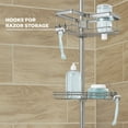 thumbnail image 6 of Better Homes & Gardens Adjustable Tension Steel Shower Pole Caddy, 4 Shelves, Satin Nickel, 6 of 9