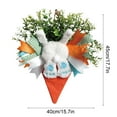 thumbnail image 3 of Costeam Easter Carrot Wreath with Bow,Hanging Decor for Garden Gate and Front Door, 3 of 6