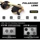 thumbnail image 3 of Montura dorada Lentes grises: gafas de sol polarizadas redondas para hombres y mujeres inspiradas en el estilo retro Steampunk en círculo metálico, 3 of 5