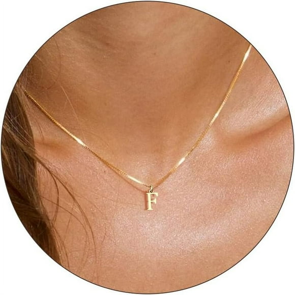 ORUYROP Gold Initial Necklace for Women Dainty Letter Necklace Trendy Name Necklace Gold Alphabet Choker Necklace Initial Necklace Birthday Gifts for Teen Girls