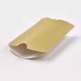 thumbnail image 3 of 100 pc Kraft Paper Wedding Favor Gift boxes Pillow golden 7.7x13x3.5cm, 3 of 4