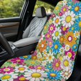 thumbnail image 4 of XYZCANDO Flowers Pattern Design Machine Washable Towel Car Seat Cover, Sweatproof Easy to Install Non-Slip Towel Cover for Van SUV, 4 of 11