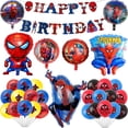 thumbnail image 2 of Globos de Spiderman, globos de látex de aluminio de superhéroe, suministros para fiestas de superhéroes, pancartas de feliz cumpleaños, decoraciones para niños y niños, globos de aire, 2 of 5