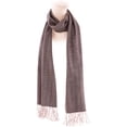 thumbnail image 4 of Cashmere Feel New England Plaid Scarf - 100% Acrylic - Super Soft - Gold Brown, 4 of 7