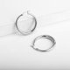 thumbnail image 4 of Pendientes de aro ALEXCRAFT en forma de luna de plata de ley 925, 4 of 8