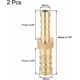thumbnail image 2 of Straight Brass Barb Fitting Reducer, Fit Hose Id 8mm To 6mm 2pcs, 2 of 3