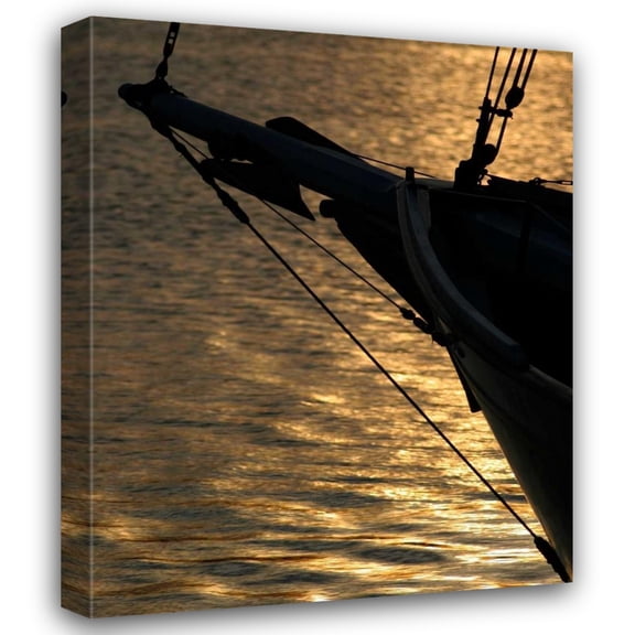 Scott Larson 15x18 Gallery Wrapped Canvas Wall Art Titled - Sunset Sail I