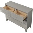 thumbnail image 5 of Dresser for Bedroom,  Rubber Wood Dresser with 6 Drawers Metal Slides Crystal Handle, 5 of 7