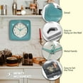 thumbnail image 4 of Infinity Instruments Retro Square Turquoise Wall Clock, 9.25", 4 of 7