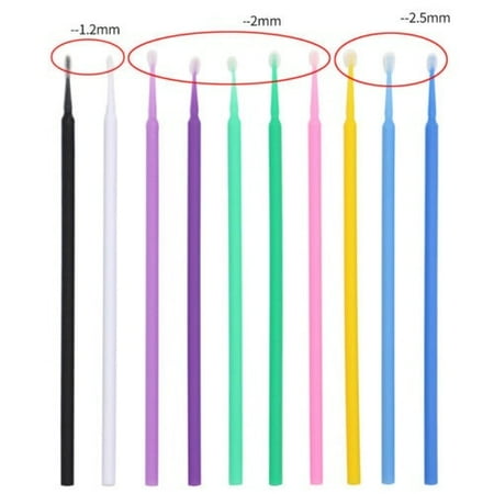 100pcs Micro Brush for Eyelash Extension Disposable Tattoo Makeup Brushes Cotton Swabs Stick Brushes Applicator