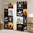 thumbnail image 2 of Manfei Retro Bull Skull Blackout Curtains Set of 2 (52x84 Each),Rustic Western Cowboy Window Curtains,Orange Sunset Natural Scenery Curtains and Drapes For Boy Kids,Luxury Bedroom Decor, 2 of 6