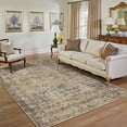 thumbnail image 4 of BERTHMEER Area Rugs 3'x5' for Bathroom Bedroom Kitchen Entryway Rugs Non Slip Washable Vintage Brown Carpets Oriental Dorm Office Entrance Traditional Distressed Throw Rugs, 4 of 7