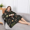 thumbnail image 5 of Oversized Wearable Blanket Hoodie,Colorful Mushroom Sketch Light Pattern Sherpa Blanket Hoodie with Super Pockets,Super Warm Fuzzy Pullover for Women & Men, 5 of 6