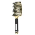 thumbnail image 1 of Cepillo para el cabello Peine para masaje del cuero cabelludo Cepillo para el cabello Cerdas Nylon Mujeres Mojado Rizado Desenredar cepillo para el cabello para salón Peluquería Herramientas de peinado dorado ER, 1 of 5