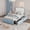 Light Blue + White, variant on Senfot TWIN Velvet Upholstered LED Bed Frame with Storage Drawers and Adjustable Headboard, Princess Platform Bed with Heavy Duty Metal Support, No Box Spring Needed