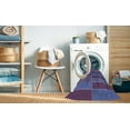 thumbnail image 2 of Ahgly Tapis d'Intérieur Lavable en Machine Carré Transitionnel Violet, 8 Pieds Carré, 2 of 7