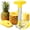 Yellow, variant on SUSWIM Easy Kitchen Tool Stainless Steel Fruit Pineapple Peeler Corer Slicer Cutter（Black）