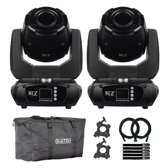 JMAZ Lighting JZ3010 Attco Spot 150 150W LED Moving Head Black Finish 2-Pack with Bag Package