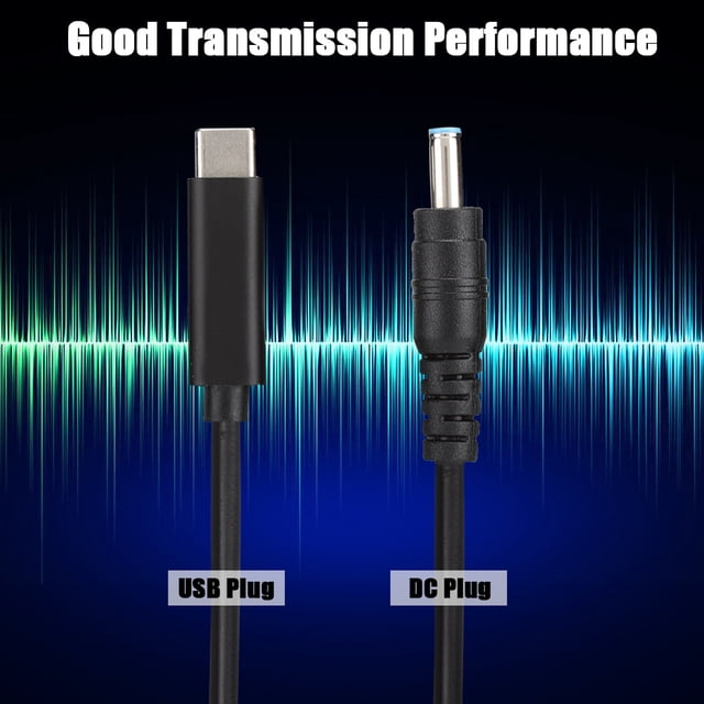 Cable de Alimentacia de Potencia de Salida de 65W, Cable USB A CC, Entrada Masculina Tipo C Para Cuadernos