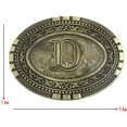 thumbnail image 2 of Mens Western Belt Buckle - Initial Cowboy Letter Oval Belt Buckles for Women, 2 of 10