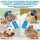 thumbnail image 5 of Wolfi Set 3 Cepillos Baño Mascotas Perro Gato Masajeador Champú Mango Anillo Ajustable, 5 of 6