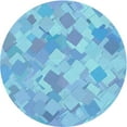 thumbnail image 1 of Ahgly Company Machine Washable Indoor Round Transitional Blue Area Rugs, 6' Round, 1 of 7