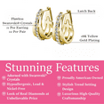 thumbnail image 3 of Cate & Chloe Bella 18k Yellow Gold Plated 17mm Hoop Earrings with Swarovski Crystals Gift for Women, 3 of 9