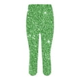 thumbnail image 4 of Audhol Soft Leggings for Women, Women's Fashion Spring Summer Casual 7/8 Length Legging Sparkly Leggings Women Green S, 4 of 7