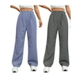 thumbnail image 4 of Yunliwuli Women Striped Pants, Elastic Waist Casual Pants Loose Trousers Streetwear for Daily, 4 of 10