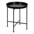 thumbnail image 1 of Kate and Laurel Celia Table d'Appoint Ronde Charmant, 18.25 x 18.25 x 22, Noir, Table d'Accent Minimaliste Moderne pour Rangement et Exposition, 1 of 1