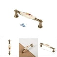 thumbnail image 5 of ZPSHYD Door Handle, Vintage Rural Flower Pattern Ceramic Bronze DIY Door Handles for Dresser Drawers Wardrobes Handle(#1), 5 of 5