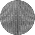 thumbnail image 1 of Ahgly Company Indoor Round Patterned Carbon Gray Area Rugs, 8' Round, 1 of 6