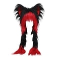 thumbnail image 2 of KOYPTL Soft Furry Cat Ear Hat with 2 Braids Winter Warm Furry Hat for Women Cat Ears Headwear for Cold Weather and Party Costume Accessories, 2 of 6